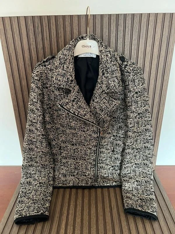 Casaco Estilo Biker KAOS em Tweed
